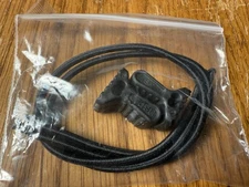 2 Haley Strategic Shock Cord Pull Tabs in black W/ black cords