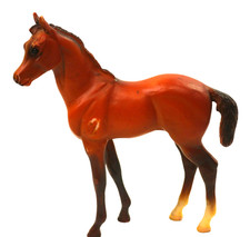 Statuina Colt puledro cavallo ranch nastro blu scatola blu vintage