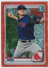 2020 Bowman Tanner Houck Chrome Prospects Orange Shimmer Refractor #/25 Red Sox