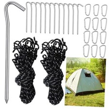 36 Pcs Inflatable Stakes and Tethers Kit Heavy Duty Aluminum Tent Stakes with