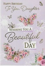 DAUGHTER BIRTHDAY CARD WITH GOLD FOIL DETAIL