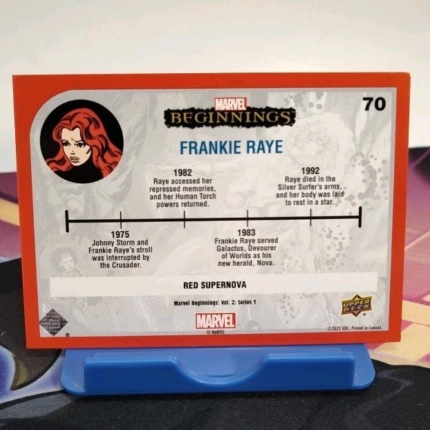 2022 Upper Deck Marvel Beginnings Vol 2 Series 1 Frankie Raye #70 Red Supernova