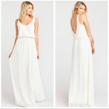 Show Me Your Mumu Kendall Maxi Dress White Small Boho Wedding Guest