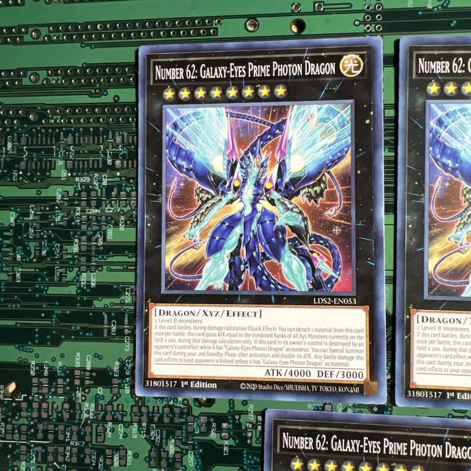 Number 62: Galaxy-Eyes Prime Photon Dragon LDS2-EN053 1st Edition Yugioh Card 3 - Image 3 of 4