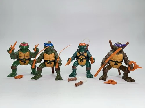 VTG 90s TMNT Ninja Action Figures Samurai Leo Jujitsu Raph Boxer Mike Karate Don