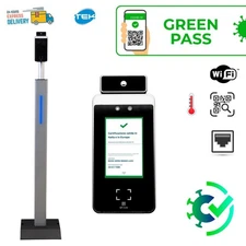 Green Pass Automatic Reader Totem Temperature Control Relay Stand
