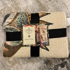 John Derian Target Quilted Throw King of Hearts Owl Card Crown Cotton Blanket