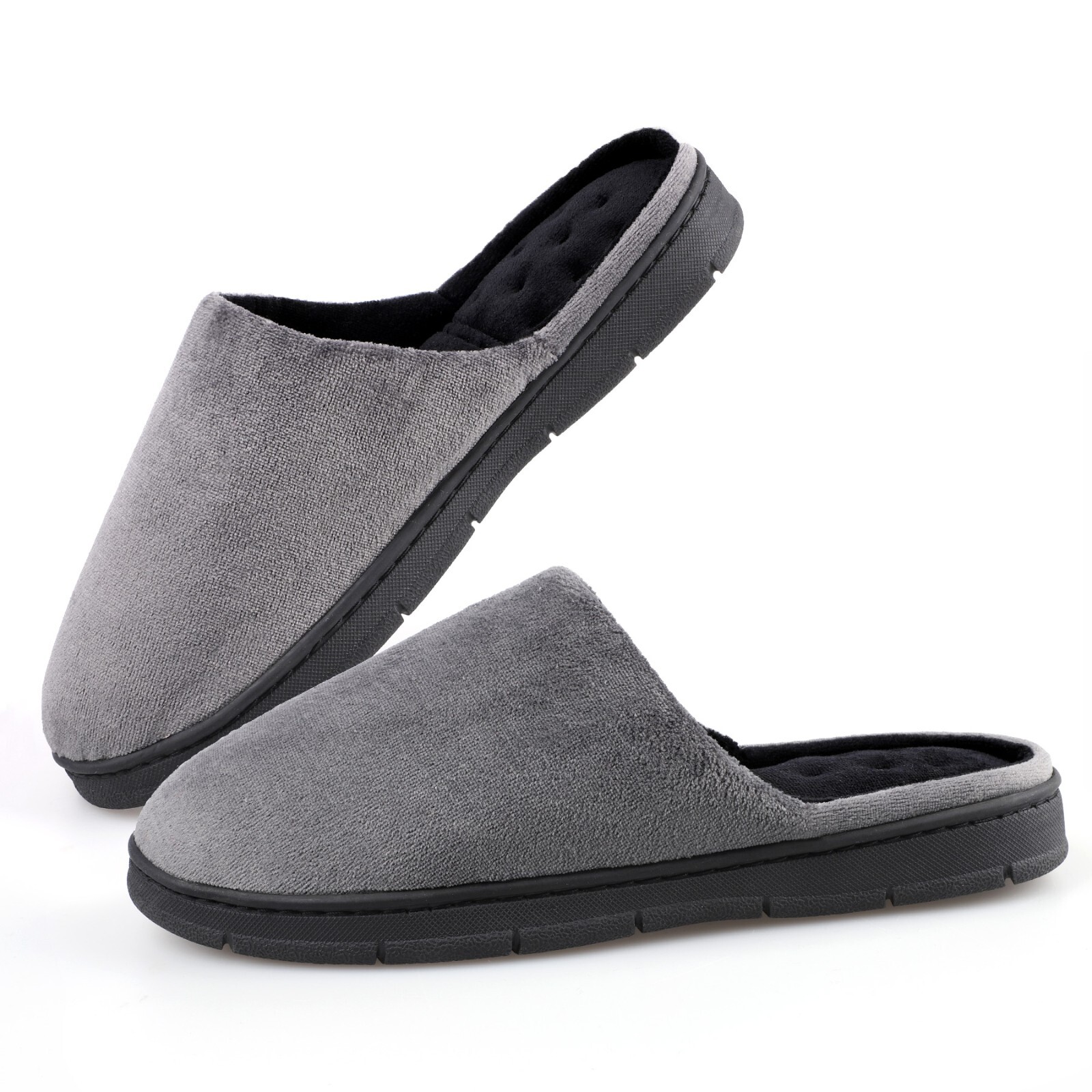 GURGER Herren Hausschuhe Leder Mit Plüschfutter - Warme Winter Pantoffeln