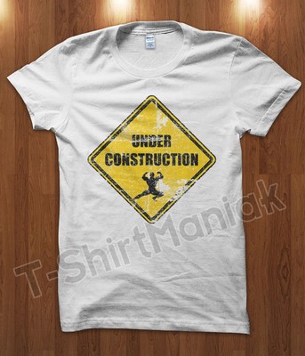 Under Construction Gold GYM Gym Flex Building Crossfit T-Shirt Shirt