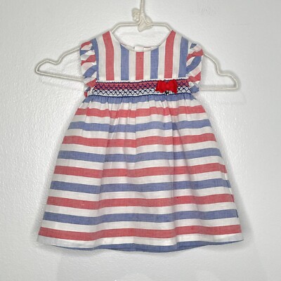 Mayoral Red/White/Blue Stripes Baby Dress NWT Size 18 months