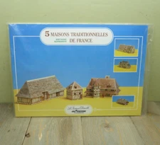5 Traditional Houses France Paper Model Brittany Normandy Sealed 1/160 N Scale