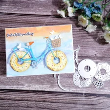 Metal Cutting Dies Scrapbooking Paper Craft Doughnut Bicycle Embossing Stencil