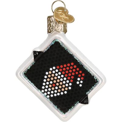 Old World Christmas Mini Glass Ornament, Lite Brite, 2.5'' (With OWC Gift Box)