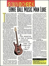 Ernie Ball Music Man Luke guitar review 1994 sound check article print