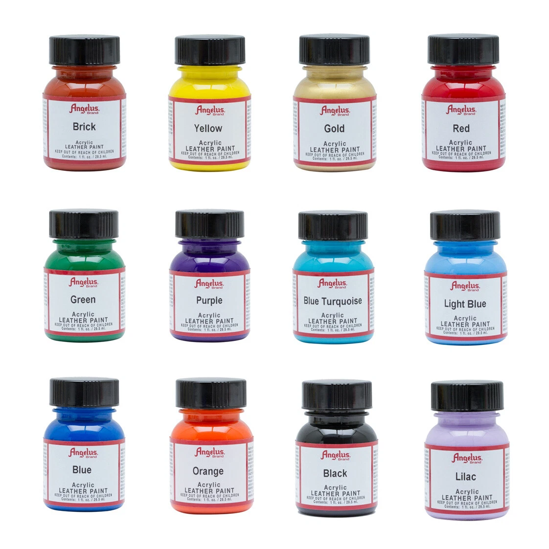 Angelus Acrylic Leather Paint for Sneakers Shoes Bags Trainer Jackets Car Set1