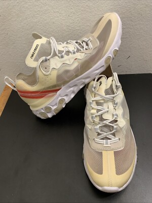Men's Size 10-Nike React Eelement 87 'Light Bone' AQ1090-100