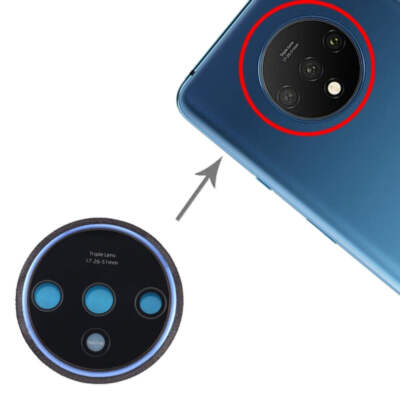 Original Camera Lens Cover for OnePlus 7T - Blue/Silver