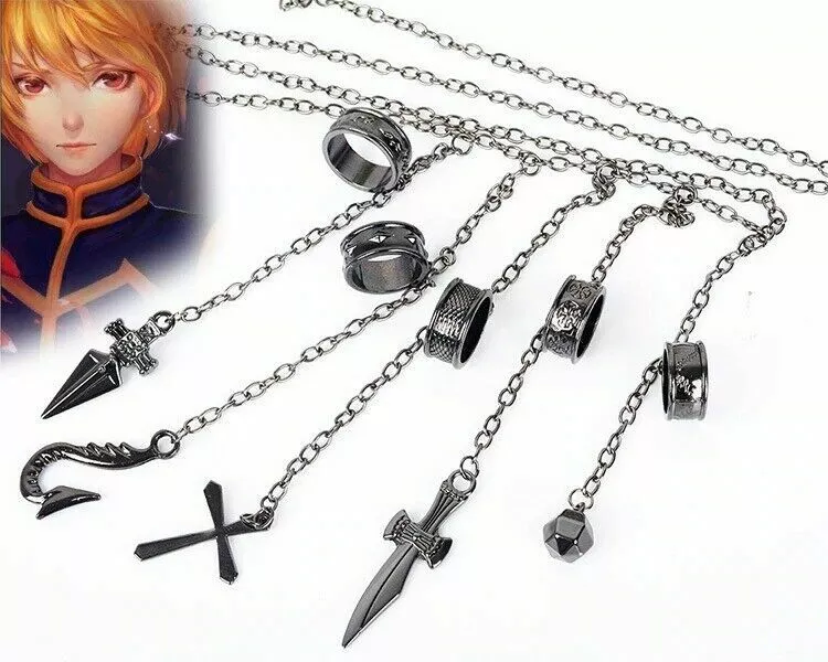 Hunter X Hunter Kurapika Chain Ring Japanese Anime Cosplay Metal Punk  Accessory