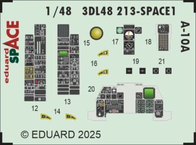 MW22 EDUARD 3DL48213 A-10A SPACE 1/48  3D DECAL for GREAT WALL HOBBY