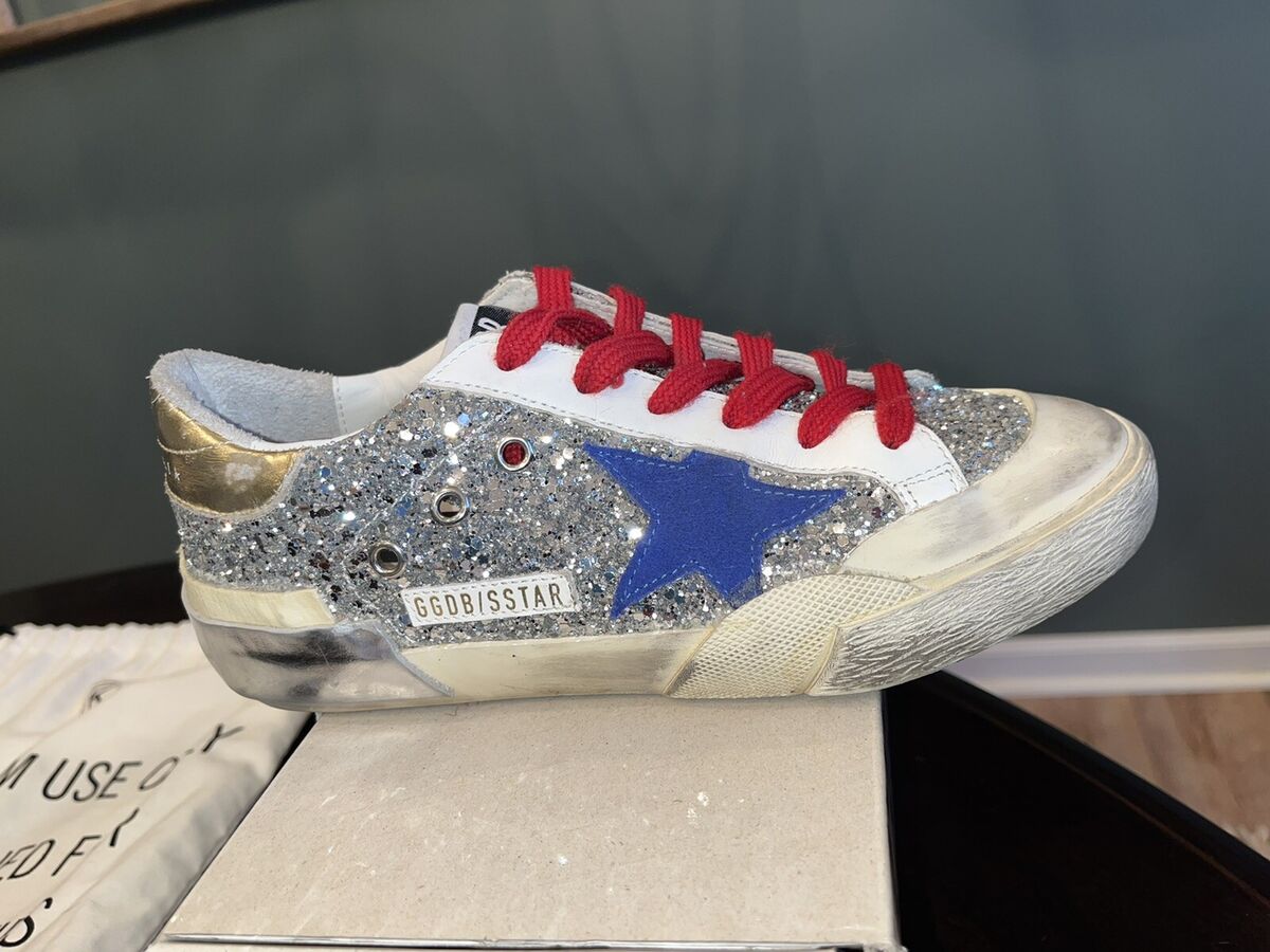 Rare Golden Goose “Super-Star” style. Red, Blue, and Silver Rare Golden Goose “Super-Star” style. Red, Blue, and Silver