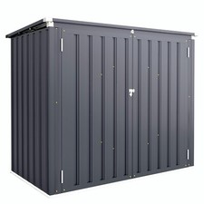 5x3ft Garden Storage Shed  Bike Metal Pent Tool House Galvanized Steel Storage