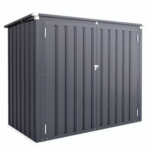 5x3ft Garden Storage Shed Bike Metal Pent Tool House Galvanized Steel Storage - Picture 3 of 33