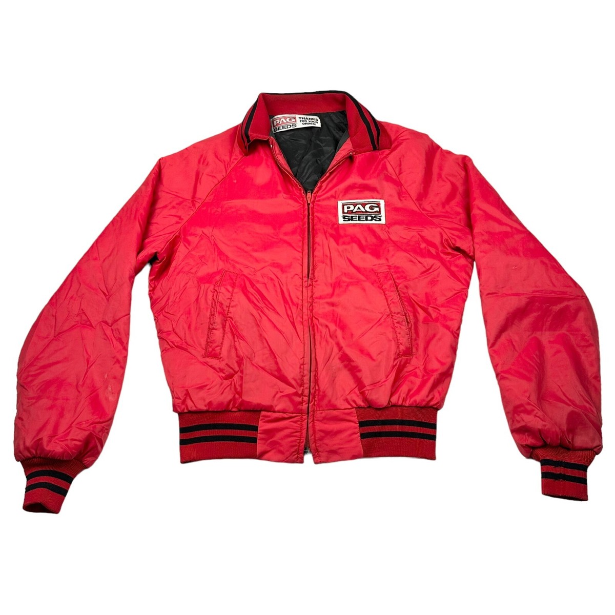 VTG PAG Seeds Men's Nylon Racing Jacket/Windbreaker Red • Large | eBay