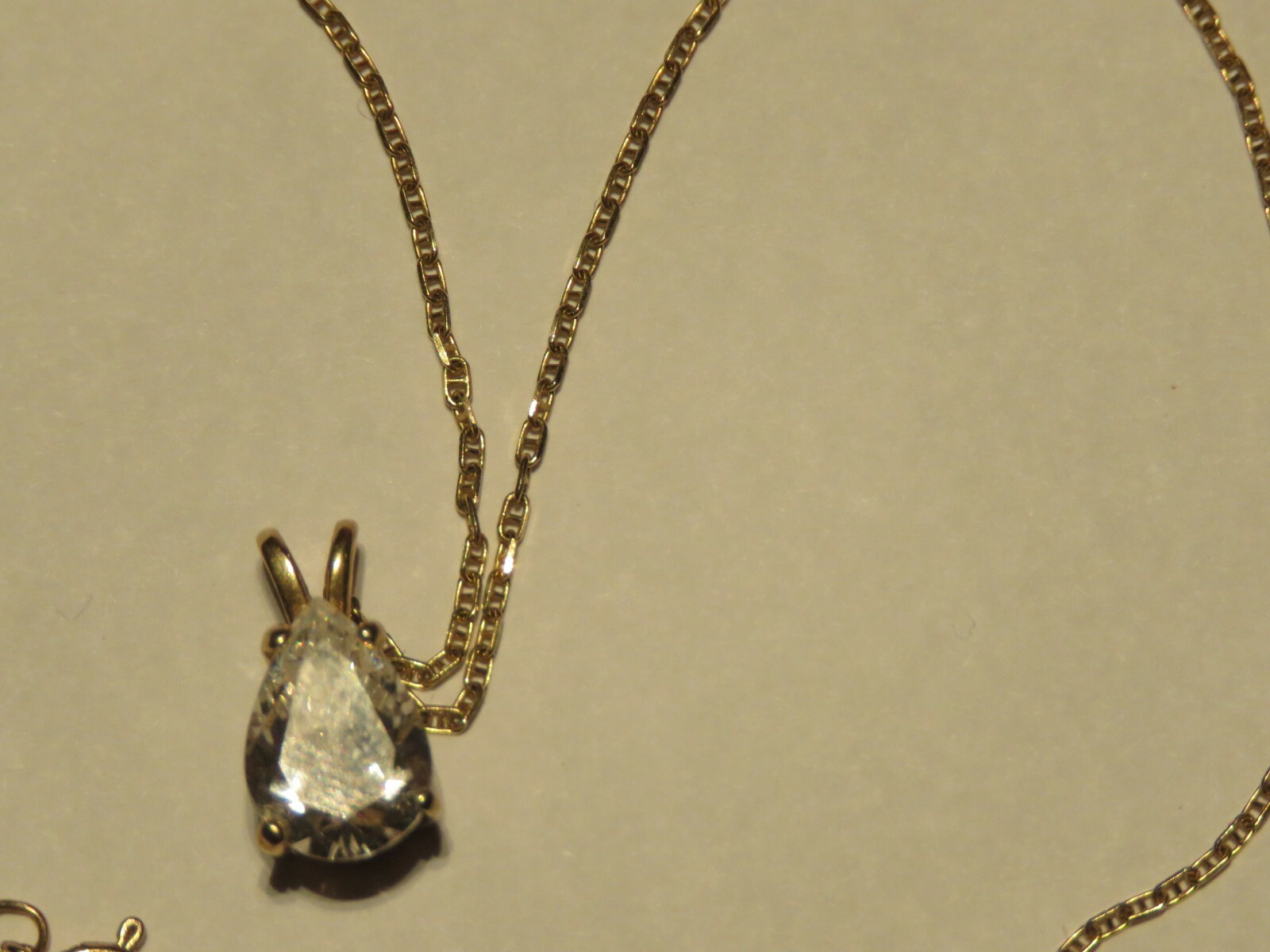 Solid 14K Yellow Gold Solitaire Simulant Solitair… - image 7