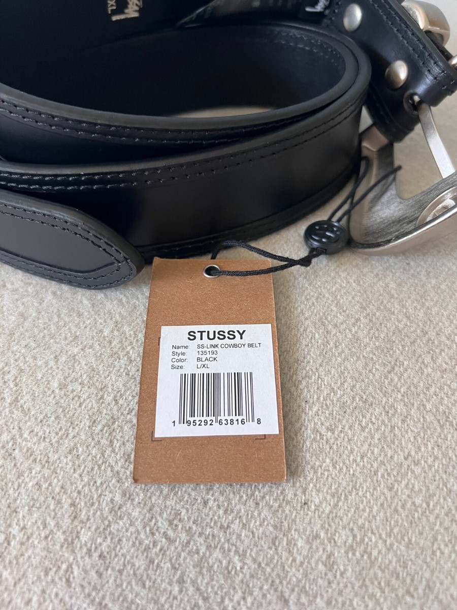 Stussy SS Link Cowboy Belt - Size L/XL - Black Leather - NEW | eBay 