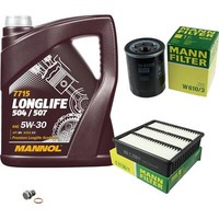 Mann Inspektionspaket 5L Mannol Longlife 504/507 5W-30 FüR Mitsubishi Lancer