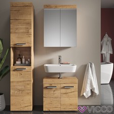 Badmöbel Set Luna Spiegelschrank Unterschrank Hochschrank Hängeschrank Vicco 