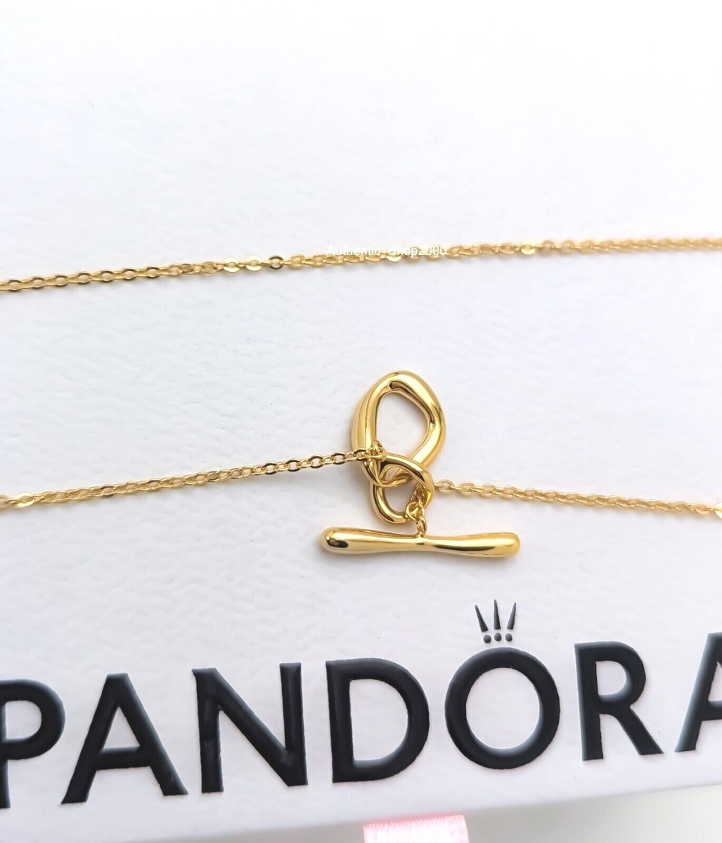 NEW 100% Authentic PANDORA 14K Organic Shaped Circles T-bar