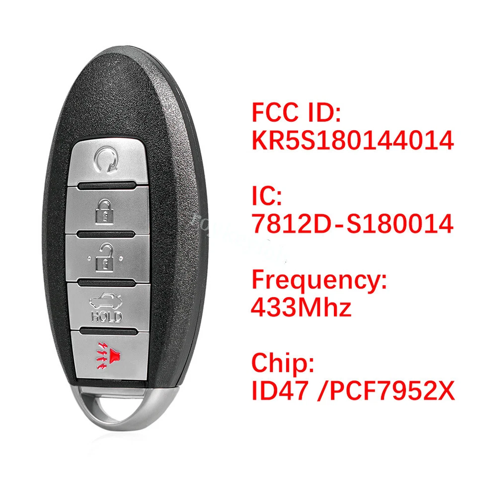 2 para Infiniti QX60 2014 2015 mando a distancia inteligente sin llave coche llavero KR5S180144014 Foto 2 de 4