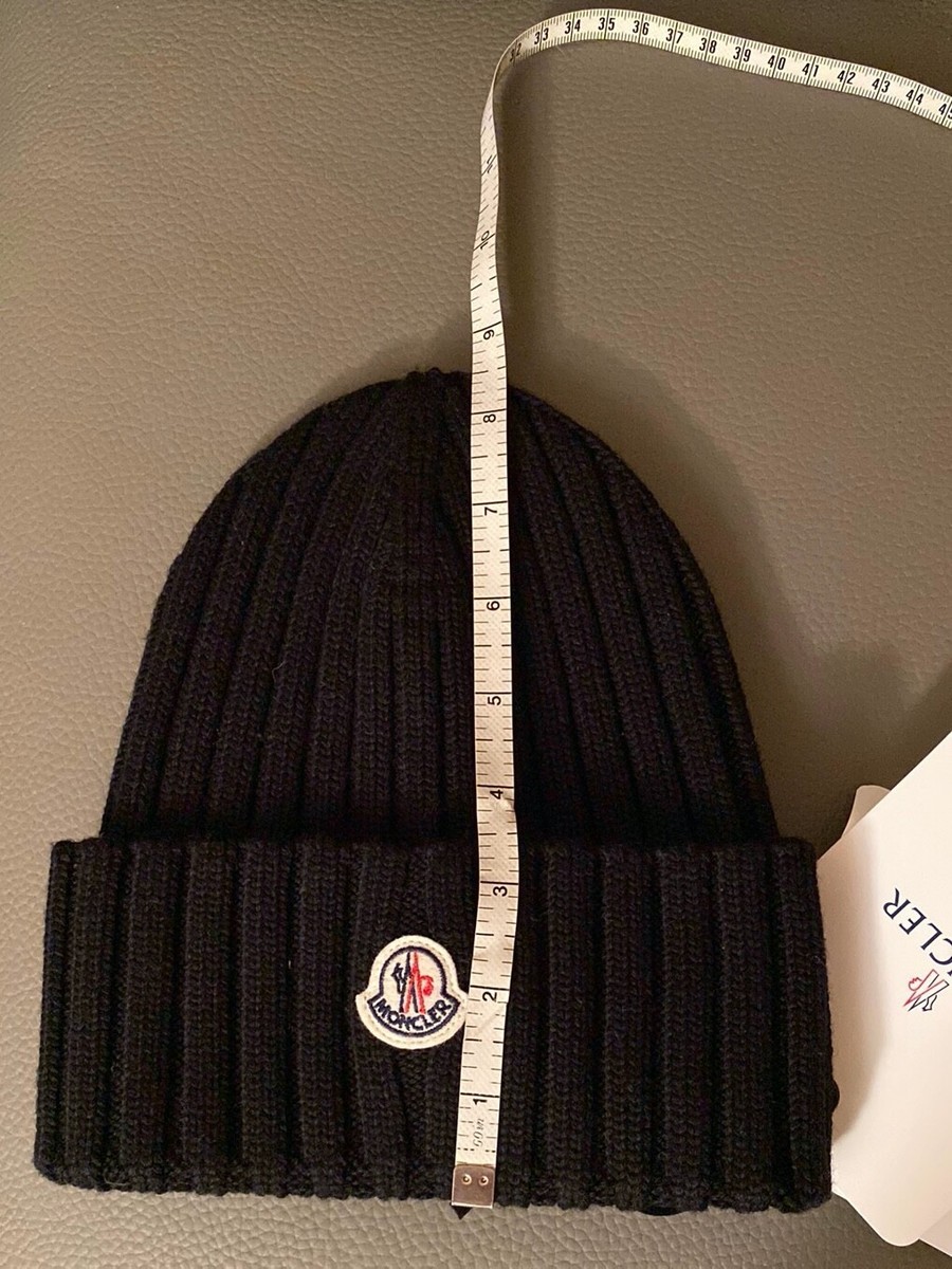 【関税&送料込】Moncler Beanie Wool Hat NWT MONCLER wool beanie HAT to wear w/ski jacket one sz fits