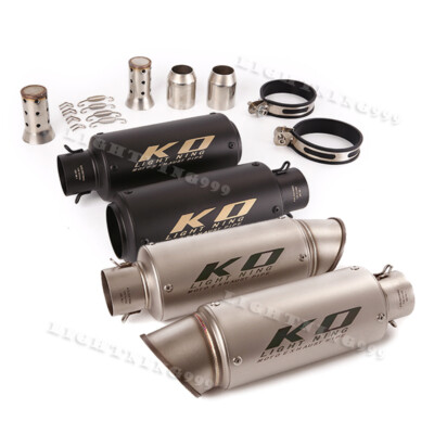 38-51mm Universal Motorcycle Exhaust Pipe Mufflers 51mm Slip on Left Right Side