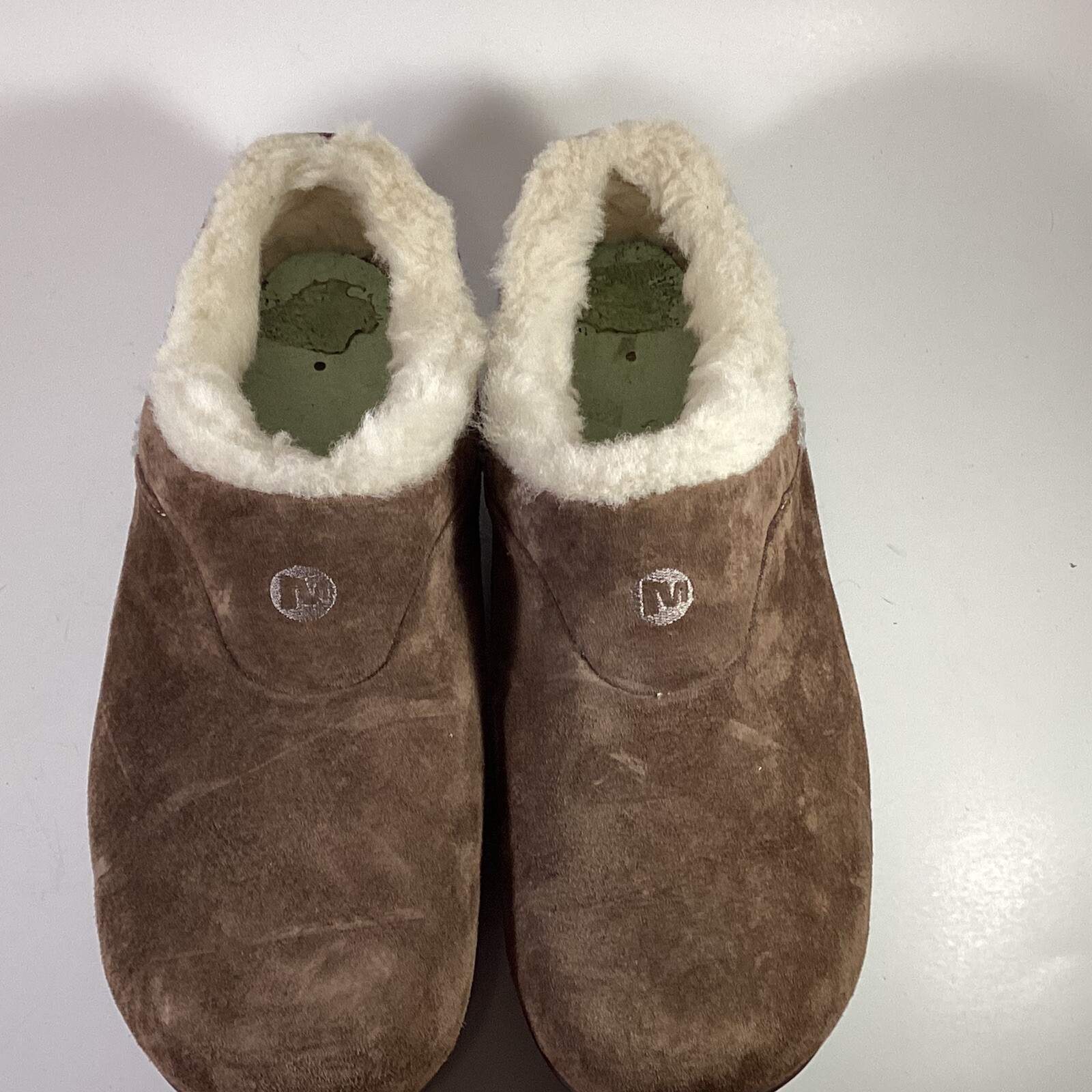 Merrell Brown Suede Shearling Lined Slippers eBay