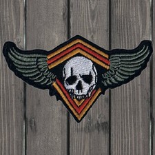Skull  Wings Embroidered Patch   Iron On