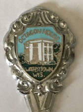 Vintage Souvenir Spoon US Collectible Octagon House Watertown Wisconsin
