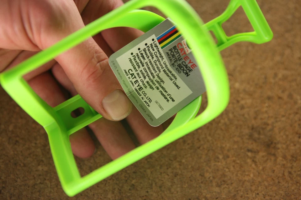 Retro Oldschool NUEVO EN STOCK Juego (2) Jaulas Jaula Botella Agua Verde Cateye BC-100 Foto 4 de 4