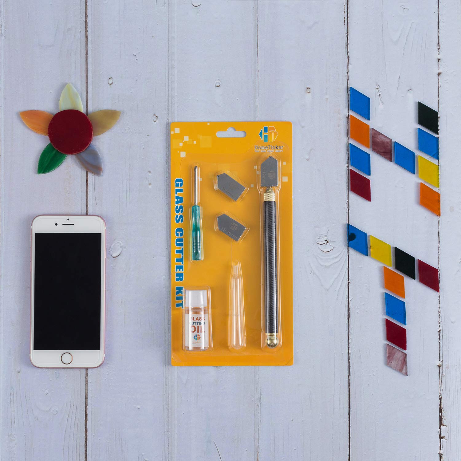 Glass Cutter 2Mm-20Mm, Glass Cutter Tool with Glass Cutting Oil, Glass Cutting T