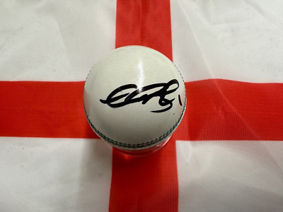 Sir Alastair Cook (England) signed White 156g Autograph Cricket Ball + C.O.A.