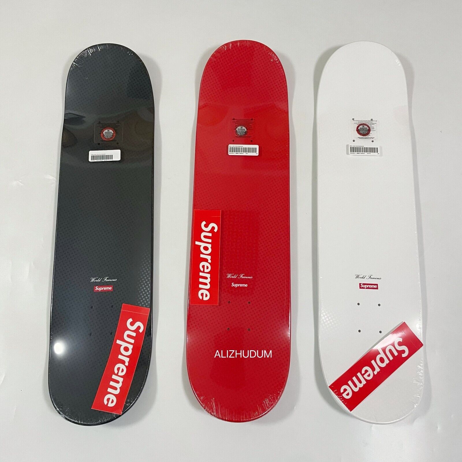 SUPREME SS23 TONAL BOX LOGO SKATEBOARD SET OF 3