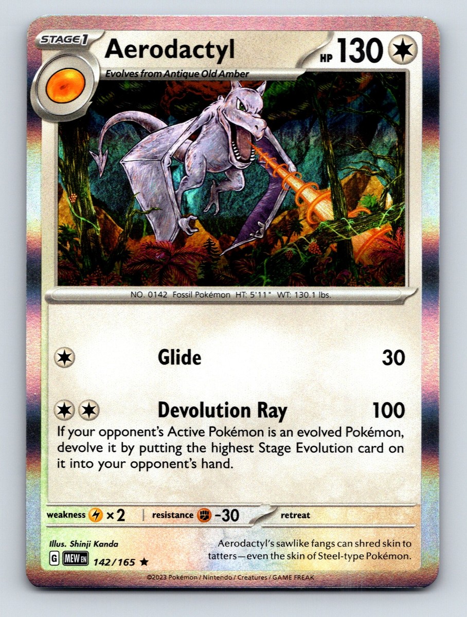 Stage 1 Aerodactyl HP 130 Devolution Ray Power Rarity Colorless Gray | eBay