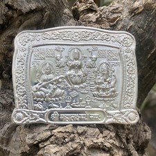 999 Silver Lakshmi Ganesh ji Stamped Sheet for Diwali Puja Temple 10 gram F/S
