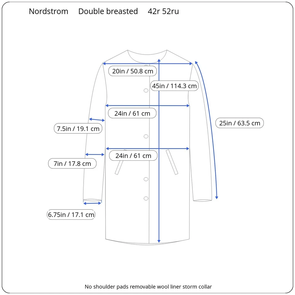Gabardina de doble botonadura 42r forro de lana extraíble Nordstrom Hong Kong Foto 2 de 4