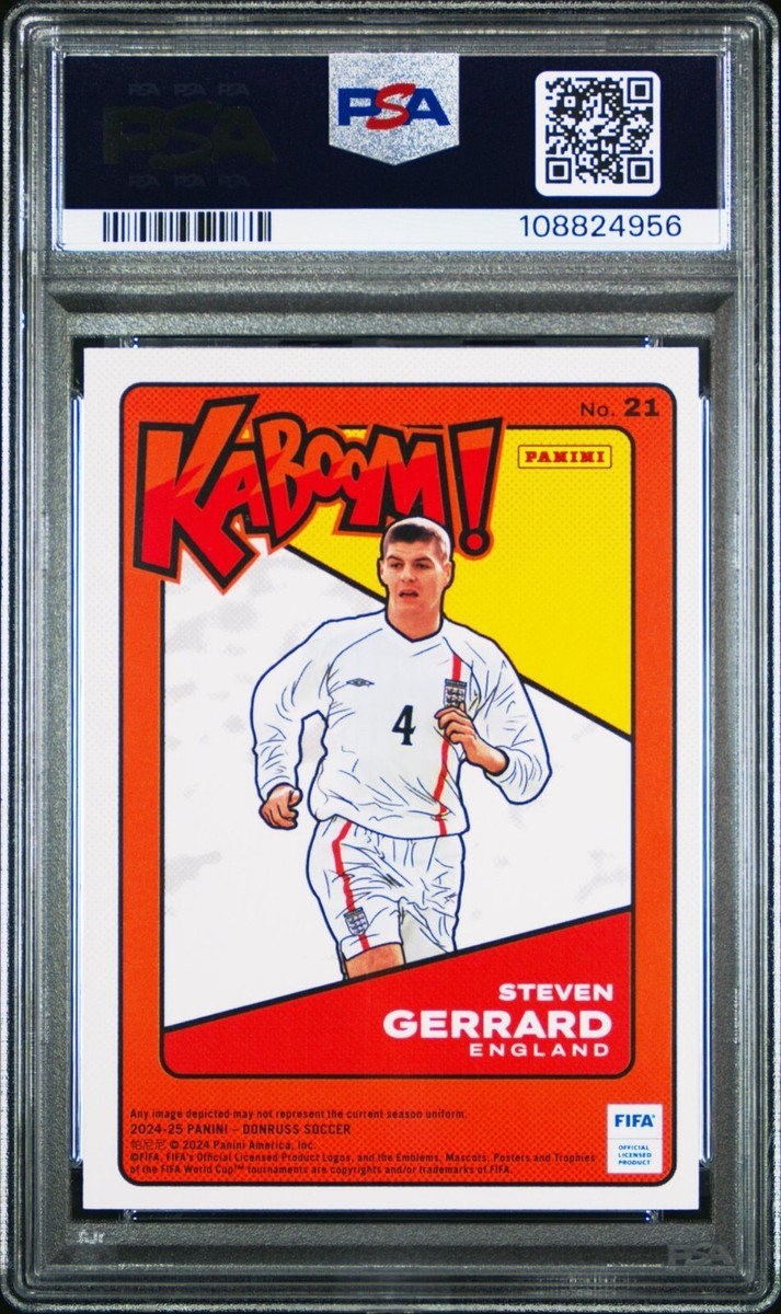 2024-25 PANINI DONRUSS FIFA KABOOM! #21 STEVEN GERRARD PSA