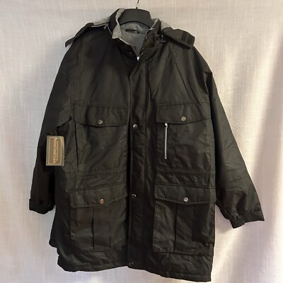 Boulder Creek NEW w/TAG Fleece Lined Parka Coat Men s 3XL Black Multi Pocket