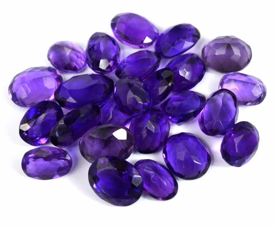 Brazilian 5000 Carat Lab-Created Violet Amethyst Oval Gemstone ASQ Wholesale Lot - Image 3 of 4