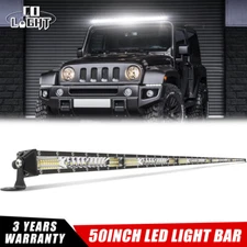 Slim 10" 20" 30" 50'' LED Work Light Bar Spot Flood Fog Driving ATV SUV Offroad