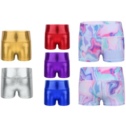 Girls Dance Sports Pants Shorts Bottoms Children Activewears Gymnastic Workout - Picture 1 of 39